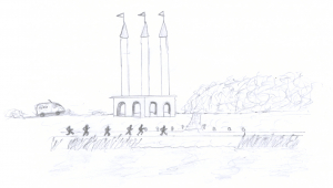 Schets voor Flyer van Danny