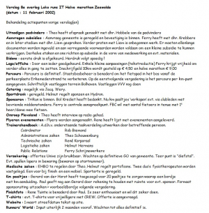 Verslag vergaderingen